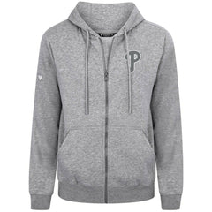 Heather Gray Philadelphia Phillies Levelwear Podium Banner Arch Full-Zip Hoodie