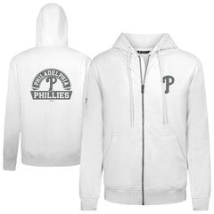 White Philadelphia Phillies Levelwear Podium Banner Arch Full-Zip Hoodie