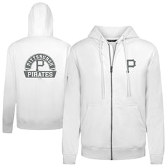 White Pittsburgh Pirates Levelwear Podium Banner Arch Full-Zip Hoodie