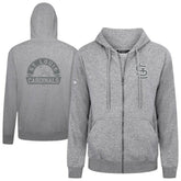 Heather Gray St. Louis Cardinals Levelwear Podium Banner Arch Full-Zip Hoodie