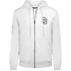 White San Diego Padres Levelwear Podium Banner Arch Full-Zip Hoodie