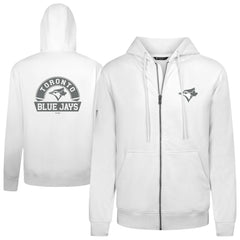White Toronto Blue Jays Levelwear Podium Banner Arch Full-Zip Hoodie
