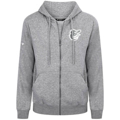 Heather Gray Baltimore Orioles Levelwear Podium Banner Arch Full-Zip Hoodie