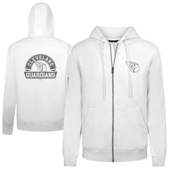 White Cleveland Guardians Levelwear Podium Banner Arch Full-Zip Hoodie