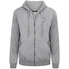 Heather Gray Detroit Tigers Levelwear Podium Banner Arch Full-Zip Hoodie