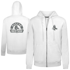 White Boston Red Sox Levelwear Podium Banner Arch Full-Zip Hoodie