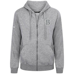 Heather Gray Tampa Bay Rays Levelwear Podium Banner Arch Full-Zip Hoodie
