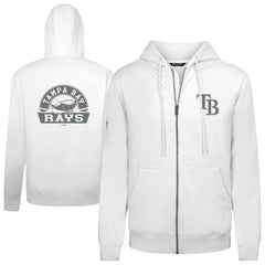 White Tampa Bay Rays Levelwear Podium Banner Arch Full-Zip Hoodie