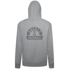 Heather Gray Los Angeles Angels Levelwear Podium Banner Arch Full-Zip Hoodie