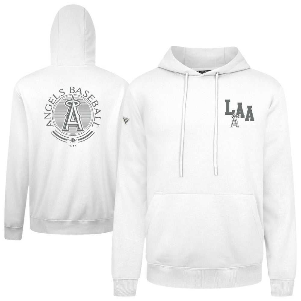 White Los Angeles Angels Levelwear Podium Grain Hoodie