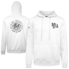 White Miami Marlins Levelwear Podium Grain Hoodie
