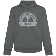 Gray Philadelphia Phillies Levelwear Luxe Signature Banner Arch Tri-Blend Hoodie