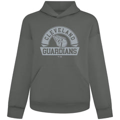 Gray Cleveland Guardians Levelwear Luxe Signature Banner Arch Tri-Blend Hoodie