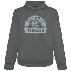 Gray Detroit Tigers Levelwear Luxe Signature Banner Arch Tri-Blend Hoodie