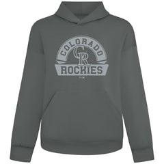 Gray Colorado Rockies Levelwear Luxe Signature Banner Arch Tri-Blend Hoodie