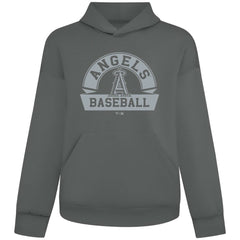 Gray Los Angeles Angels Levelwear Luxe Signature Banner Arch Tri-Blend Hoodie