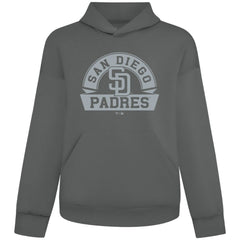Gray San Diego Padres Levelwear Luxe Signature Banner Arch Tri-Blend Hoodie