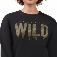 NHL Minnesota Wild G-III 4Her by Carl Banks Women's Metallic Drop Printed Fleece Sweatshirt