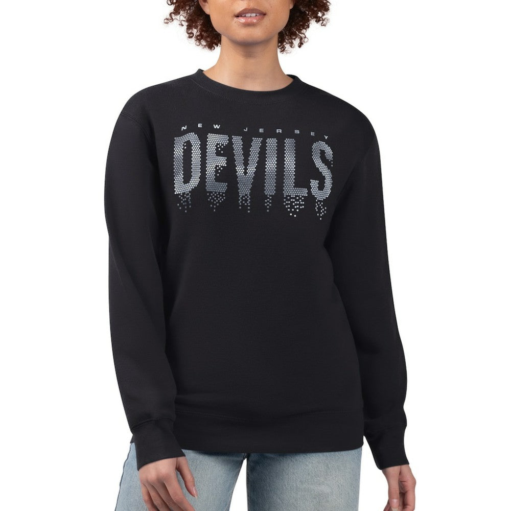 NHL New Jersey Devils G-III 4Her by Carl Banks Women's Metallic Drop Printed Fleece Sweatshirt