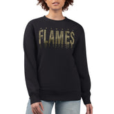 NHL Calgary Flames G-III 4Her by Carl Banks Women's Metallic Drop Printed Fleece Sweatshirt