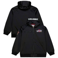 Mitchell & Ness Cleveland Cavaliers Hardwood Classics Nights Walk the Tunnel Satin Bomber Full-Snap Hooded Jacket sale
