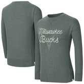 Milwaukee Bucks Concepts Sport Women's Rigor Long Sleeve Jersey T-Shirt