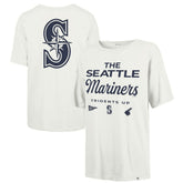 White Seattle Mariners '47 Women's Show Off Boyfriend T-Shirt
