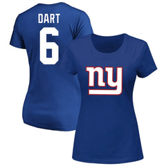 Jaxson Dart Women's Plus Size Name & Number Scoop Neck T-Shirt - New York Giants T-shirts