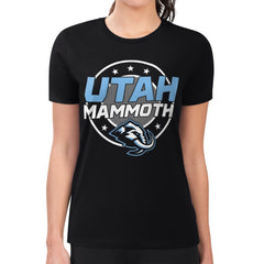 NHL Utah Mammoth G-III 4Her by Carl Banks Women's Super-Slim Lightweight Pinstripe Circle Graphic T-Shirt