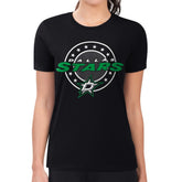 NHL Dallas Stars G-III 4Her by Carl Banks Women's Super-Slim Lightweight Pinstripe Circle Graphic T-Shirt