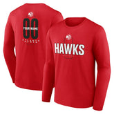 Atlanta Hawks Center Court Name & Number Custom Long Sleeve T-Shirt