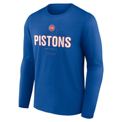 Detroit Pistons Center Court Name & Number Custom Long Sleeve T-Shirt sale