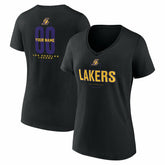 Los Angeles Lakers Women's Center Court Name & Number Custom V-Neck T-Shirt