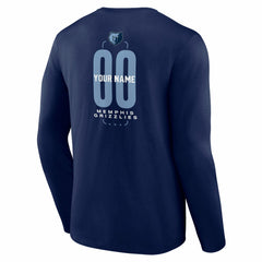 Memphis Grizzlies Center Court Name & Number Custom Long Sleeve T-Shirt