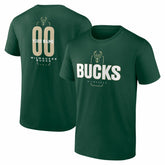 Milwaukee Bucks Center Court Name & Number Custom T-Shirt