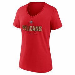 New Orleans Pelicans Women's Center Court Name & Number Custom V-Neck T-Shirt