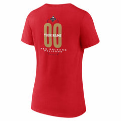 New Orleans Pelicans Women's Center Court Name & Number Custom V-Neck T-Shirt
