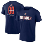 Oklahoma City Thunder Center Court Name & Number Custom T-Shirt