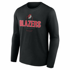 Portland Trail Blazers Center Court Name & Number Custom Long Sleeve T-Shirt