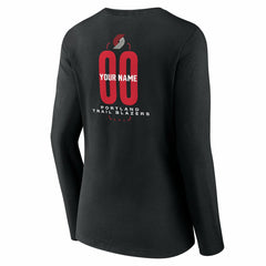 Portland Trail Blazers Women's Center Court Name & Number Custom Long Sleeve V-Neck T-Shirt