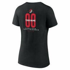 Portland Trail Blazers Women's Center Court Name & Number Custom V-Neck T-Shirt