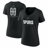 San Antonio Spurs Women's Center Court Name & Number Custom V-Neck T-Shirt