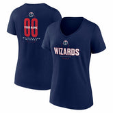 Washington Wizards Women's Center Court Name & Number Custom V-Neck T-Shirt