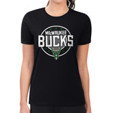 Milwaukee Bucks G-III 4Her by Carl Banks Women's Super-Slim Lightweight Pinstripe Circle Graphic T-Shirt