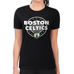 Boston Celtics G-III 4Her by Carl Banks Women's Super-Slim Lightweight Pinstripe Circle Graphic T-Shirt