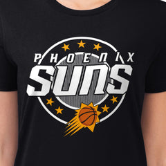 Phoenix Suns G-III 4Her by Carl Banks Women's Super-Slim Lightweight Pinstripe Circle Graphic T-Shirt