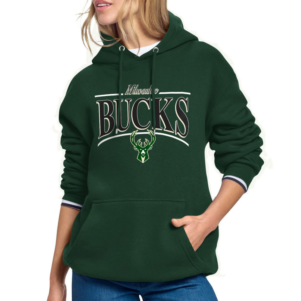 Milwaukee Bucks Starter Women's Arch Stripe Fleece Hoodie