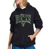 Milwaukee Bucks Starter Women's Arch Stripe Fleece Hoodie