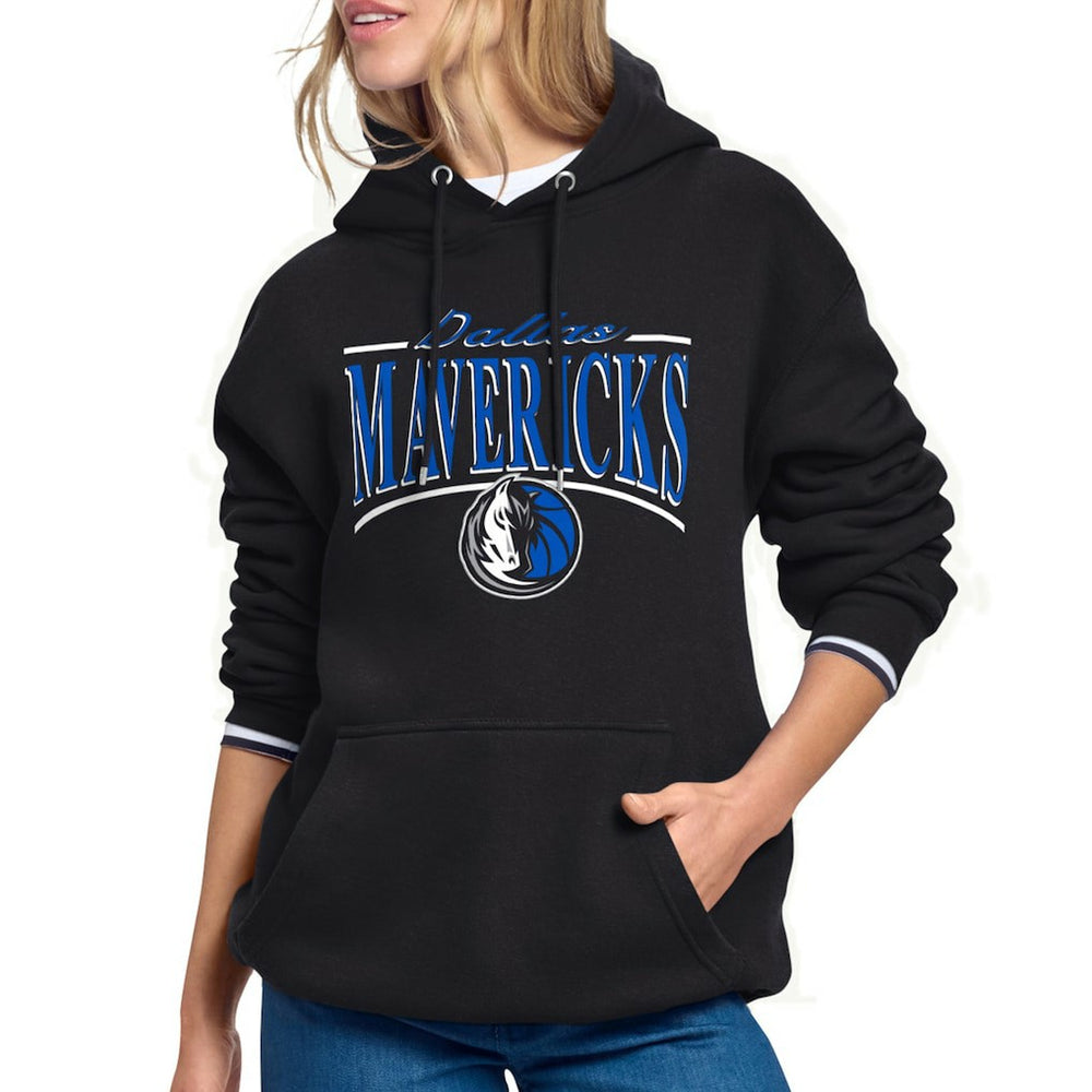 Dallas Mavericks Starter Women's Arch Stripe Fleece Hoodie sale