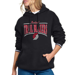 Portland Trail Blazers Starter Women's Arch Stripe Fleece Hoodie